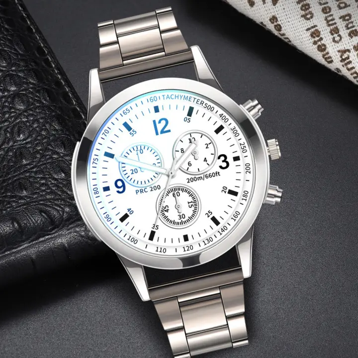 Reloj De Negocios Para Hombre Moda Reloj De Cuarzo Con Correa De Acero Inoxidable Y Cierre De Seguridad (No Incluye Caja) - 1