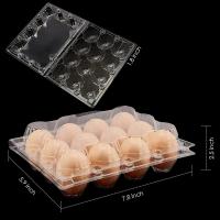 Paquete de 24 cajas de plástico para huevos a granel vacías claras de pollo bandeja de huevos para pastos familiares pollo granja negocio mercado-mantenga 1 docena de huevos de forma segura-7. - details 0