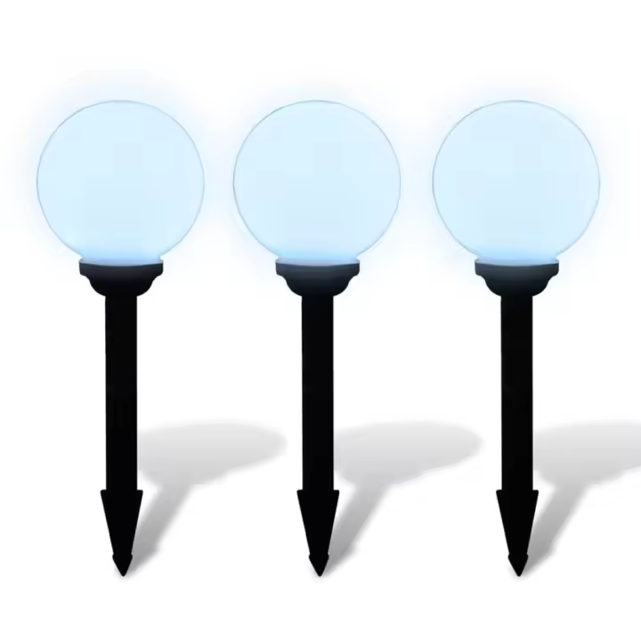 vidaXL Lámparas de camino de jardín 3 uds LED 20 cm con pincho - 1
