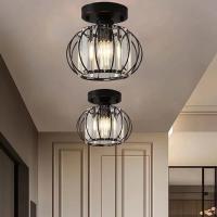Luz De Techo Moderna Y Vintage En Oro Y Negro Con Vidrio Y Acero Luces De Lujo Para Decoración De Sala De Estar Cocina Fijador De Luz Decorativo - details 0