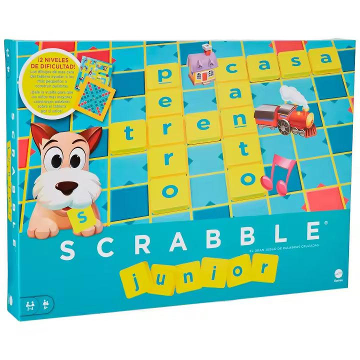 Mattel Games Scrabble junior. juegos de mesa para niños (Mattel Y9669) - 1