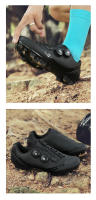Zapatillas De Ciclismo Para Hombre Y Mujer Con Cierre Self-Locking Zapatos De Bicicleta MTB Con Placas Para Entrenamiento Interior En Bicicletas De Carril Y Estación De Ejercicio - details 13