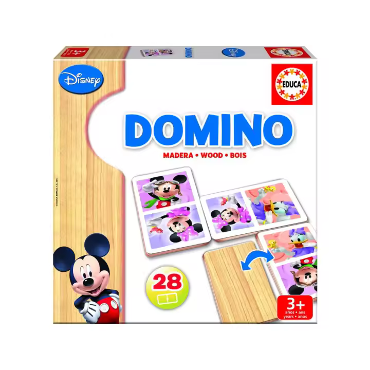 Juego de Mesa Dominó Madera Mickey y Minnie Educa 16037 Juegos de memoria Educa Borras - 1