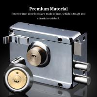 Cerradura De Puerta De Hierro Exterior Antirrobo Múltiple Seguridad Para Puerta De Madera Hogar Dormitorio Herramientas De Seguridad - details 9