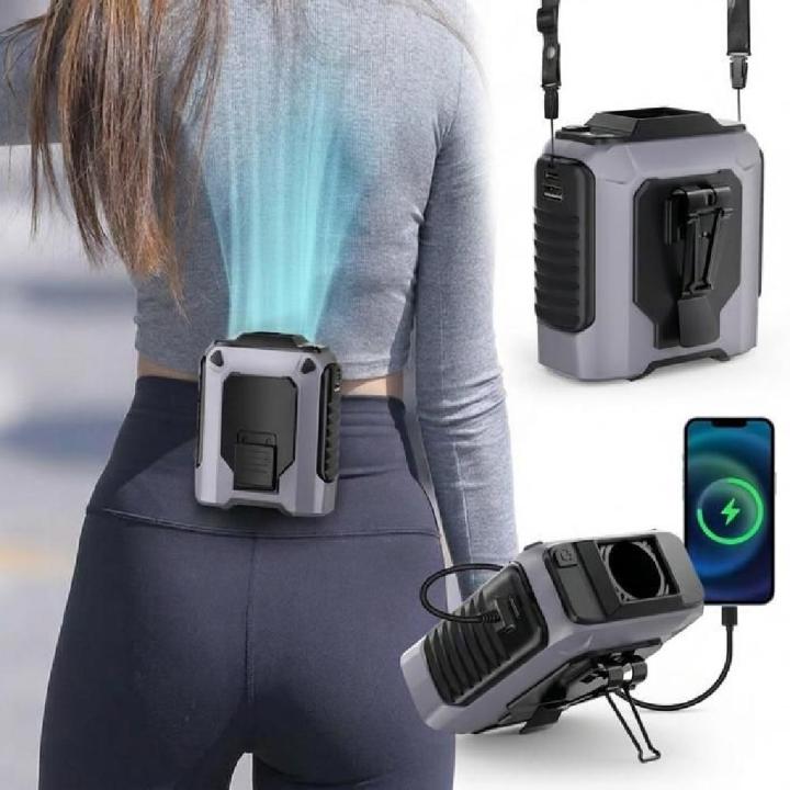 Ventilateur à Pince pour la Taille avec 5 Vitesses, Ventilateur Ceinture Rechargeable 4000mAh, Power Bank, Portable… — oferta en Miravia