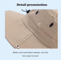 Gorro De Pesca Estilo Vaquero Dual Propósito Para Protección Solar Y Estilo Ideal Para Caminar Ciclar Y Playa Material De Poliéster Unisex - details 4