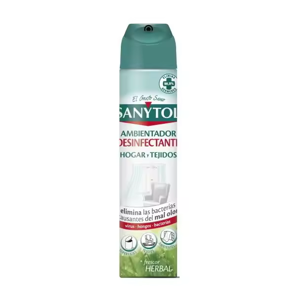 SANYTOL Ambientador Desinfectante Hogar y Tejidos  200 ml Ambientador Frescor Herbal - 1
