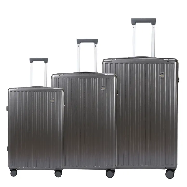 Juego 3pzs Maleta Rígidas, Cabina PC Resistente 4 Ruedas Giratorias 360°, Maleta PP Cerradura de Combinación Color Puro, Trolley Maleta Equipaje de Mano con 4 Ruedas Gran Capacidad - 1