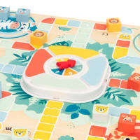 WOOMAX - Juego de la oca y parchís, Juegos de mesa 2 en 1 para niños, Fabricado en madera natural FSC, Tablero 30x30 cm, Juegos clásicos infantiles, Juguetes educativos, Regalo niños navidad, +4 años - details 2