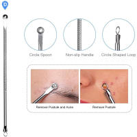 4PCS Eliminador De Puntos Negros Y Acné Para Mujeres Cuidado De La Piel Herramienta De Limpieza De Poros Tratamiento De Manchas Y Espinillas Con Aguja Hook - details 9