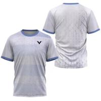 Camiseta De Badminton Para Hombre Con Estampado Rayado De Lujo Corta Secado Rápido Verano Deporte Tenis Casual O-Neck Polyester - details 5