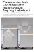 Lámpara Colgante LED Minimalista Moderna Ajustable En Oro Para Comedor Chandelier Lineal Para Hogar Iluminación Dimmable Con Fuente De Aluminio Incluida - details 3