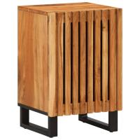 vidaXL Mueble de baño madera maciza de acacia 38x34x58 cm en color Marrón/Multicolor | almacenamiento funcional diseño moderno para baño dormitorio sala - details 0