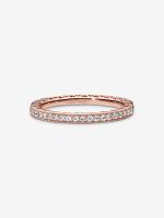 Pandora - Anillo Brillo y Corazones-Baño de Gold Rose de 14K - details 0