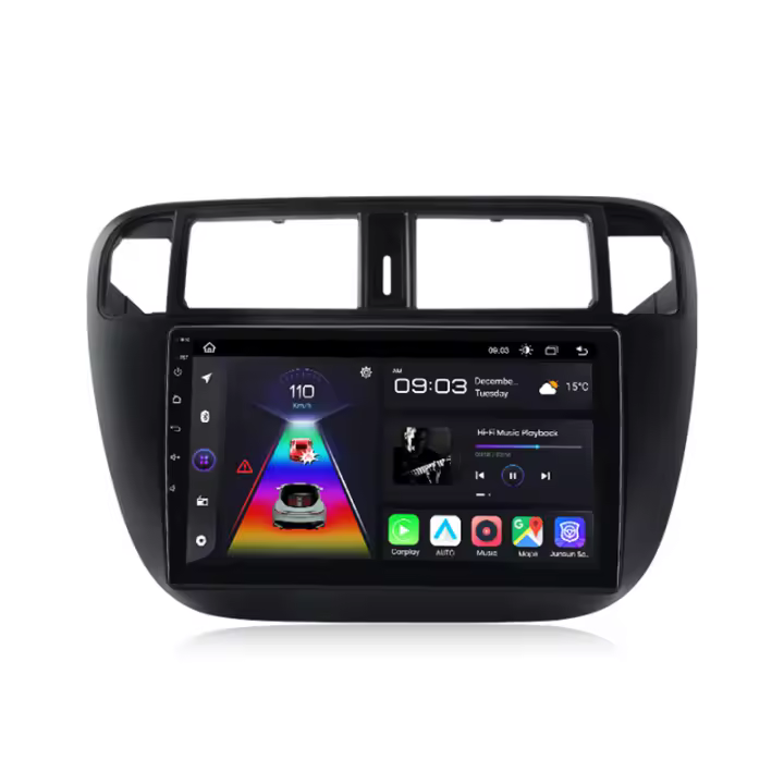Junsun Android 13 inalámbrico CarPlay Android Auto Radio para Honda Civic 1996-2001  coche Multimedia navegación GPS autorradio - 1