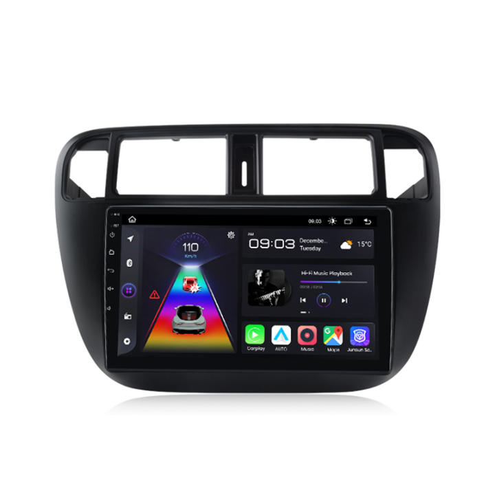 Junsun Android 13 inalámbrico CarPlay Android Auto Radio para Honda Civic 1996-2001  coche Multimedia navegación GPS autorradio