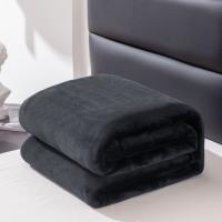 Manta De Felpa Gruesa De Color Sólido 1pc Adecuada Para Todas Las Estaciones Lavable En Máquina Estilo Sencillo Para El Hogar - details 2