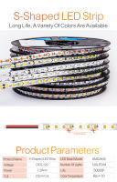 Tira De Luces LED S Forma 6mm Ancho DC5-12V 2835 5m 120LED/m Blanco Rojo Azul Para DIY Signe Neón Letra Flexible Plegable Cadena Lámpara - details 1
