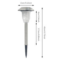 2pcs Luz Solar Exterior Decorativa Impermeable Para Jardín Villa Luz De Suelo Para Ambiente De Casa Decoración De Jardín - details 2