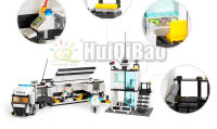Bloques De Construcción HUIQIBAO Estación De Policía De La Ciudad Con Camión De Prisión Helicóptero Barco Y Policiales Juguete Para Niños - details 13