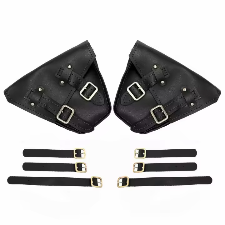 Bolsas De Sillín Para Motocicleta De Cuero PU Negro Almacenamiento De Equipaje Lateral Para Honda Rebel 300 500 Modelos 2017-2022 - 1