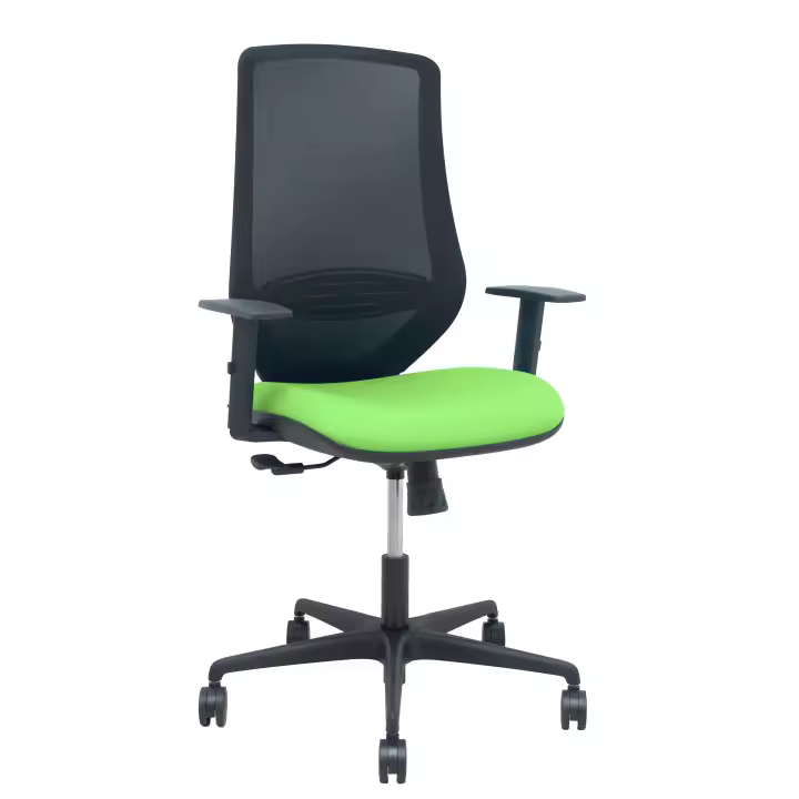 Silla Mardos sincro malla negra bali pistacho brazo regulable - 1