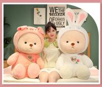 Juguete De Peluche Teddy Oso Con Sombrero Desmontable Dinosaurio Cerdo Y Otros Personajes De Dibujos Animados Para Niños Regalo De Cumpleaños - details 13