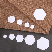 100PCS Plantillas Hexagonales Para Patchwork Y Costura DIY Herramientas Para El Arte De La Costura Tamaños Variados Para Mujeres Y Hombres Material De Poliéster Y Papel - details 14