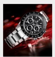 Reloj De Pulsera De Cuarzo Para Hombre PAGANI DESIGN 2024 Multi Zona Horaria 40MM Marca Top Lujo Cronógrafo VK63 Acero Inoxidable Resistente Al Agua - details 2