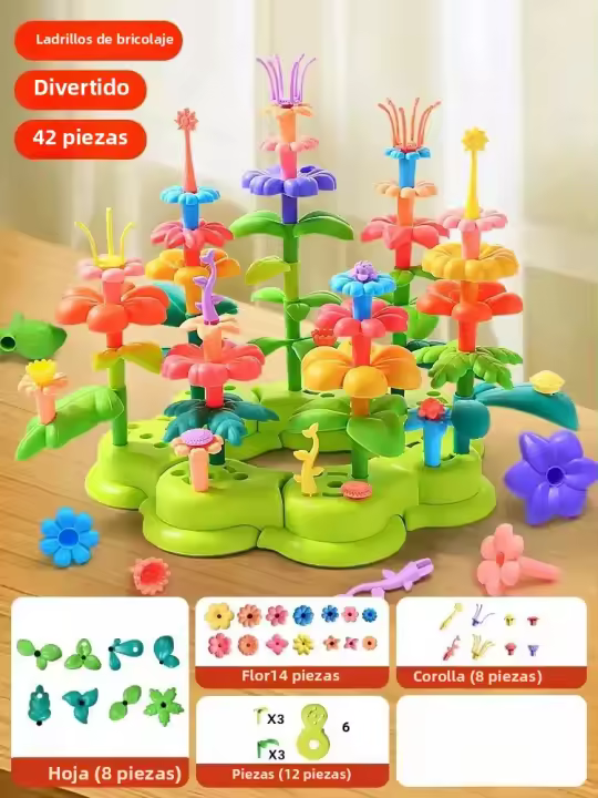 Juguetes Educativos Para Niñas DIY Construcción De Flores Juego Creativo Para Niños Jóvenes De Preescolar Regalo De Cumpleaños - 1