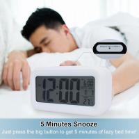 Reloj despertador digital ABCHAT , luz nocturna inteligente, relojes LCD, negro,azul,blanco,rosa , ENVIO 24H , NUEVO - details 5