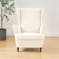 Cubiertas De Silla Wingback Clásicas En Color Sólido Con Funda Para Asiento Y Cojín Tapete De Sofá Decoración Del Hogar Hechas De Spandex Y Poliéster Estilo Europeo - details 11