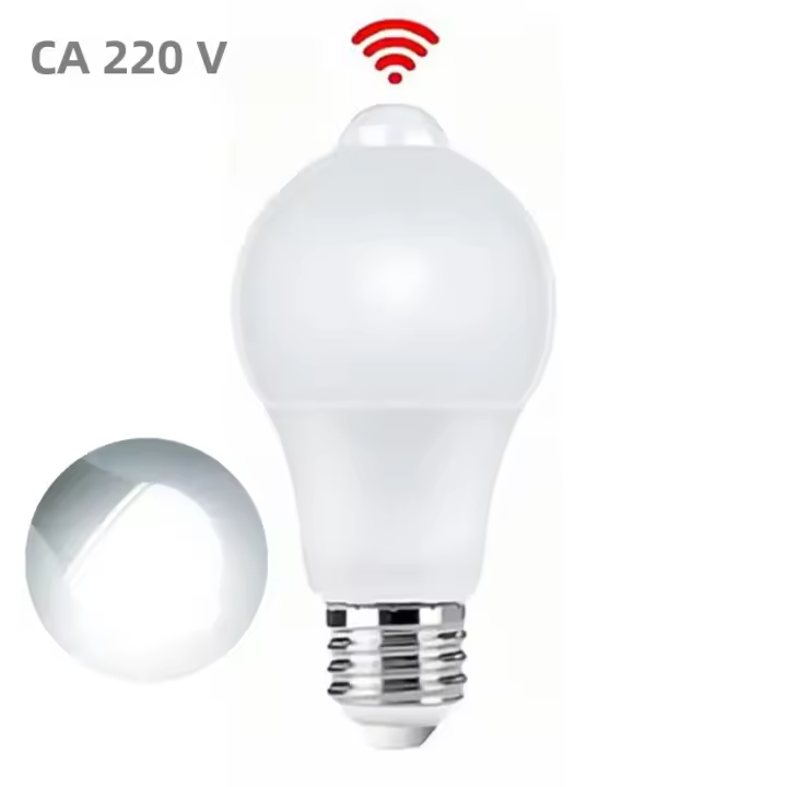 Bombilla LED E27 Con Sensor De Movimiento PIR 12W 15W 18W 20W Sensor Infrarrojo Detección De Movimiento Luz Nocturna AC 85-265V - 1