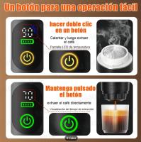 Cafetera eléctrica portátil, cafetera para automóvil para viajes y campamentos, cafetera que funciona con baterías compatible con café molido y cápsulas, color negro - details 12