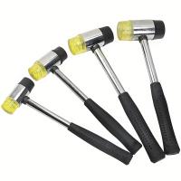 Martillo De Goma Doble Cara Con Cuerda Suave Y Mango De Plástico Negro Para DIY De Cuero 25mm Herramienta De Carpintería - details 0