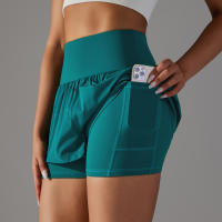 Shorts Deportivos De Mujer Para Gimnasio Y Tenis Con Bolsillos Pantalones Elásticos De Yoga Y Golf Entrenamiento Correr - details 34
