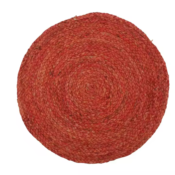 Salvamantel Redondo Rattan 38cm Zea Rojo - Protege Tu Mesa con Estilo - 1