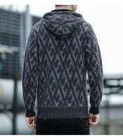 Nueva Chaqueta De Suéter Para Hombres 2024 De Alta Calidad Y Gruesa Para Otoño E Invierno Abrigo Cardigan Tejido Casual Cierre De Cremallera Estilo V Sin Capucha - details 5