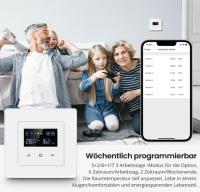 Termostato de calefacción por suelo radiante con WiFi inteligente AVATTO, sistema 55 estándar, superficie de cristal, para control de temperatura ambiente y actuador, compatible con Alexa/Google Home/Smart Life, WiFi de 2,4 GHz, 240 V, - details 2