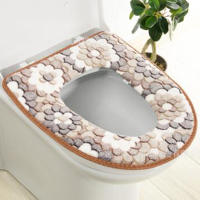 Cubierta De Inodoro Flannel Invierno Cálida Con Estampados Almohadilla De Comodidad Suave Para Baño Accesorio Esencial - details 0
