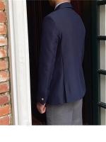 Chaqueta De Encaje Británica Diaria Para Hombre Chaqueta De Suelto Elegante De Color Sólido Moda Casual De Doble Botón - details 3