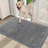 Alfombra Para Perros Antisuciedad Y Absorbente Alfombrilla Para Láminas De Madera De Entrada Interior Lavable Rápida Secado Rug De Mascotas Chenille - details 1