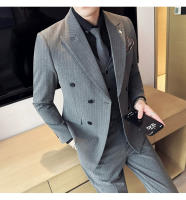 Traje De Boda Para Hombre 2025 Diseño Elegante Y Moderno De Terciopelo De Alta Calidad Doble Filo Con Chaleco Y Pantalones - details 12