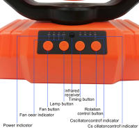 Ventilador Portátil LED De 20000mAh Con Gancho Para Camping Pesca Picnic Emergencias Carga USB Material De Acero Inoxidable - details 1