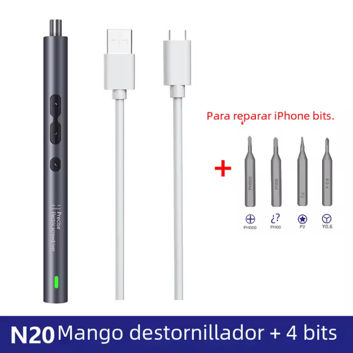Conjunto De Destornilladores Eléctricos 6 En 1 Con Mango De Precisión Herramienta Portátil Recargable Para Reparación De Teléfonos Móviles Y Relojes - 1