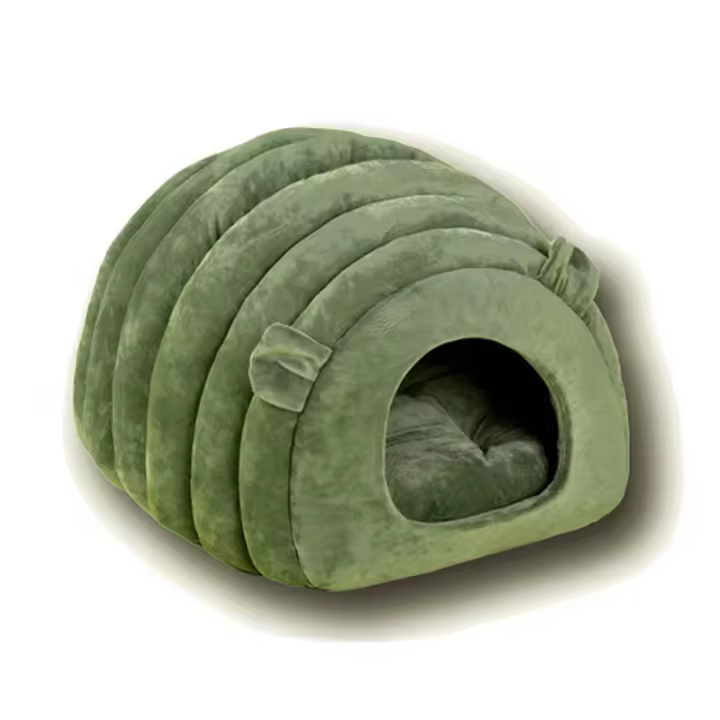 Nido De Gato Cómodo Y Caliente Para Otoño E Invierno Forma De Caterpillar Semi-Abrazado Diseño Lindo Y Encantador Para Mascotas - 1