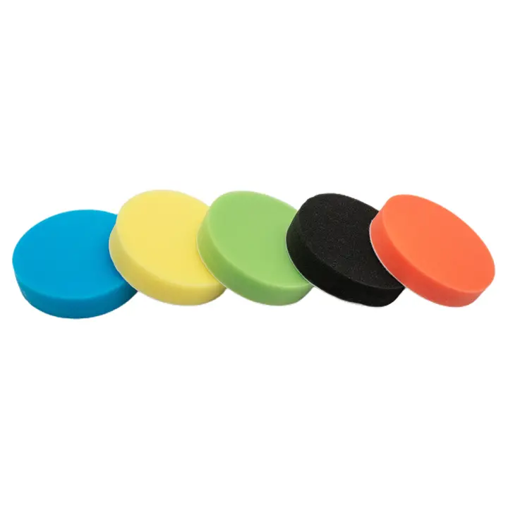 Juego De 5 Pads De Pulido Para Coche 5 Pulgadas Esponja Plana Discos De Lustrado Para Pintura De Vehículos Muebles Herramientas De Polido - 1