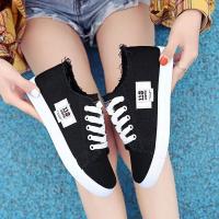 Zapatos Planos Blancos Casuales Para Mujer 2025 Primavera Nuevo Estilo Canvas Bajo-Troceado Deportivo Ligero Con Cordones - details 13