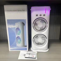 Ventilador de Escritorios 3 EN1 2025: Oscilación + Humidación + Enfriamiento Evaporativo | USB-C, 3 Modos de Viento y Luz LED Nocturna | Batería 2000mAh 8H Autonomía, IPX4 Antisalpicuras | Incluye Botella Y 2 Aceites Esenciales FREE - details 2