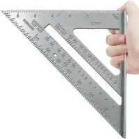 Regla De Ángulo Triangular De 90 Grados De Aleación De Aluminio Regla De Medición Para Carpintero Regla De Trabajo Con Tres Lados Para El Hogar Y Jardín - details 0